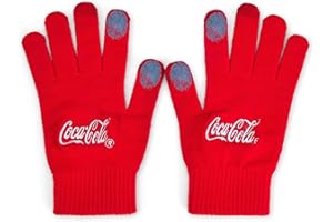 The Gift Scholars Officially Licensed Red Coca-Cola Winter Gloves - Coke Unisex Touchscreen Warm Gloves for Outdoor Sports