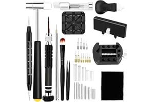 Oridolly Kit Outil Montre, Kit Changement Pile Montre, Reparation Outil Montre-Bracelet, Ouvre Boitier, Chasse Goupille, Tournevis Horlogerie Demontage