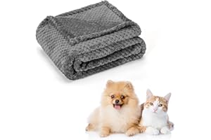 Nobleza Dog Blanket 80x80cm Fluffy Fleece Pet Blankets for Cat Puppy Washable Soft Warm Kitten Sleep Mat Bed Pad Grey