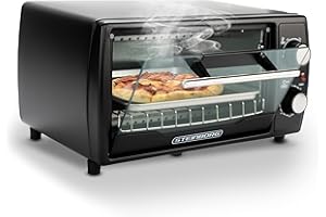 ECOSA Mini piekarnik 1000 W, 10 litrów, z blachą do pieczenia i rusztem do pieczenia pizzy 90-230°C, timer 60 minut, wysuwana taca na okruchy, instrukcja obsługi (może nie być dostępna w języku polskim)