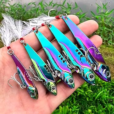 Lot De 4 Leurres De Mer Coulants – Pencil Longue Portée, ABS, Hameçons Doubles, Pour Calmar Et Poissons Prédateurs