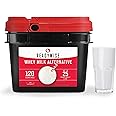 READYWISE - Whey Milk Alternative Bucket, 120 Servings, Emergency, MRE Meal & Drink Supply, Premade, Freeze Dried Survival Drink for Hiking, Adventure and Camping Essentials, Individually Packaged, 25
