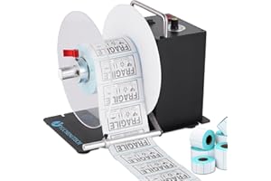 YUCHENGTECH Rebobinador de Etiquetas Automático Ancho 120 mm Diámetro 200 mm Rebobinadora de Etiquetas Bidireccional Núcleo interno de 1/1.5/3 pulg Rebobinador Etiquetas 0-200 mm/s Velocidad Ajustable