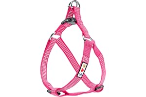 Pawtitas Reflective Step In Dog Harness or Reflective Vest Harness, Comfort Control, Training Walking of your Puppy/Dog Extra Small Dog Harness XS Pink Dog Harness