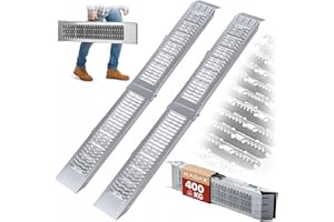 ‎KADAX KADAX Faltbare Auffahrrampe bis 400 kg, 2 Stück, Rampe aus Stahl für Anhänger, Laderampe für Motorrad, Verladerampe klappbar, Auffahrrampen, Rampen