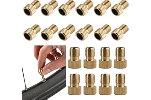 QUIIEOSKIA 20 Pz Adattatore Valvola Presta,Adattatore Valvola Bici, Convertire con Anillo de Sellado, Convertire Presta in Schrader per Bicicletta Auto Valvole