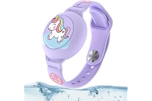 BEARDSLEE AirTag Bracelet for Kids, Waterproof Cute Cartoon Air tag Holder for Kids with Full Coverage Design, Silicone Airtag Hidden Wristband for Child, Healthy Material