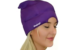 Casque de Soulagement pour Migraines Magic Gel | Soulagement Réel des Maux de Tête | Casque Original | Froid, Confortable, Sombre et Frais | Approuvé par les Médecins | (Violet)
