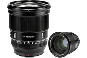 VILTROX 75mm f/1.2 XF Prime APS-C Objektiv für Fuji X Mount x-A7 X-T30 X-T4 X-E4 X-Pro3 X-T200 X-H2S X-S10 (Autofokus, STM, große Blendenöffnung) Schwarz