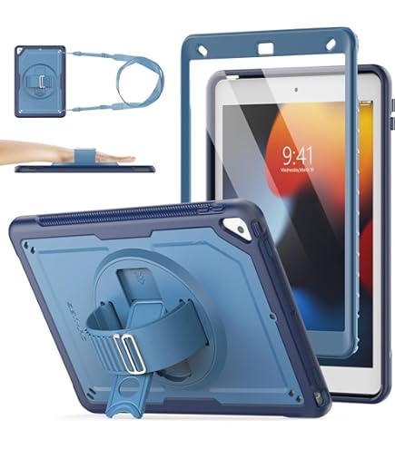 CasurvivePro Custodia Per IPad 2/3/4 Da 9,7 Pollici, Con Supporto Integrato, Resistente, Di Grado Militare, Antiurto, Rigida, Ibrida (nero Rosso - Foto 14