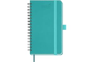 BEZEND Agenda 2026 Settimanale Tascabile Spirale, A6 15,5 x 9 cm, 18 Mesi Diario Scuola Piccola da Lug.25 a Dic.26, Portapenne, Copertina Morbida in Pelle PU - Turchese