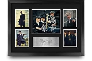 HWC Trading FR A3 Cillian Murphy Paul Anderson & Joe Cole Peaky Blinders Tommy, Arthur & John Gifts Printed Signed Autograph Picture for TV Show Fans - A3 Framed