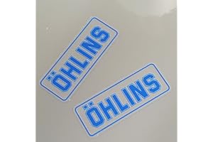 Twisted Melon Ohlins - Pegatinas adhesivas de vinilo transparente (2 unidades, tamaño mediano), color azul