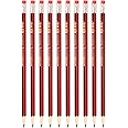 M&G Wooden Hexagonal Pencils, 10 Pcs 2B Pencils Graphite Round Pencils with Eraser for Classroom Teacher Office Supplies, Red Black