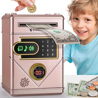 Tirelire Enfant En Forme De Fusée - Boîte à économies Bleue, Cadeau éducatif Pour Enfants De 3 à 8 Ans Cadeau Anniversaire Enfant éducatif