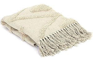 HOME DECO FACTORY - TX9134 – Decke Ethno-Relief Raute Ecru 120 x 150 cm