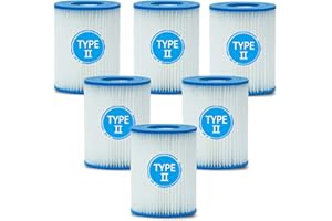 woejgo Lot de 6 Cartouches filtrantes pour Bestway Piscine Type II