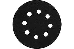 1 x SabreCut OSSCIP007 Almohadilla de interfaz de densidad suave de 125 mm y 8 orificios para lijadora orbital aleatoria de gancho y bucle Almohadillas de respaldo