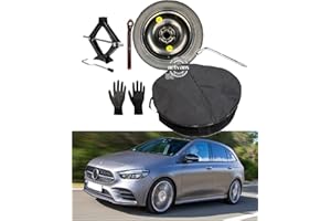 ‎D'ANGELO 1988 17" Notrad kompatibel mit Mercedes B-Klasse mit Wagenheber, Schlüssel, Handschuhe und Tasche