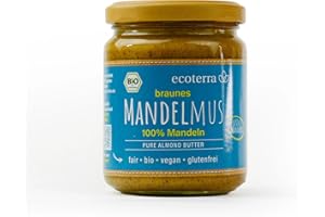 ecoterra Bio Mandelmus braun | 100% Mandeln | vegan | glutenfrei | Fairtrade | 250 g
