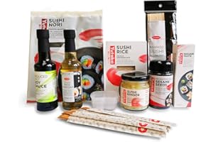 BOWLTIFUL Premium Pack Sushi Kit Sushi Making Kit Set Sushi Ingredients DIY Sushi - 10 Pieces DIY Complete Sushi Set