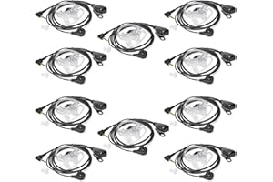 HYSHIKRA Auricolare Walkie Talkie da 2,5 mm compatibile con Motorola TLKR-T60 T61 T62 T80 T81 T82 T-92 H2O T80 Extreme T82 Extreme (10 pezzi)