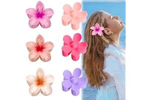 SALEEPENDENT 6 Pezzi Capelli Clip Artiglio, Mollettone Capelli Grande, Fermagli per Capelli a forma di fiore, Fermaglio per Capelli grande per Capelli spessi, Pinze per Capelli Donna Elegante.