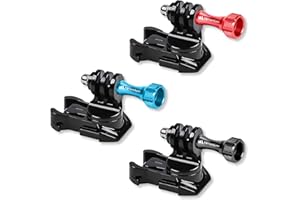 MiPremium 360 Degree Rotate Quick Release Screw Swivel Helmet Strap Buckle Mount Adapter for GoPro Hero 10 9 8 7 6 5 4 Black Silver Session, AKASO/Campark/YI & Other Action Camera Accessories