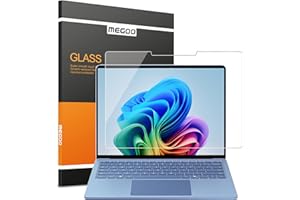 MEGOO Protector de pantalla para Microsoft Surface Laptop 7 (2024, 13.8 pulgadas), vidrio templado, fácil instalación, resistente a los arañazos, tacto suave