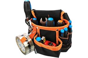 Ksvaye Tool Belt Heavy Duty Tool Pouch Belt Adjustable Waist 8 Pocket Tool Belt Pouch Electrician for Men Women, for Carpenters, Gardeners, Frame Builders, Roofers, Craftsmen