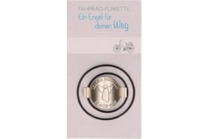 ‎BUTZON & BERCKER Butzon & Bercker Fahrrad-Plakette Schutzengel - Metallplakette mit Gummiring – christliches Geschenk zur Einschulung, Geburtstag oder Weihnachten für Schulkinder & Erwachsene