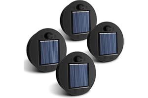 HELESIN Solar Lights Replacement Parts 4 Pieces, 7 cm 1.2 V 600 mAh Solar Lights Replacement, IP65 Waterproof Solar Replacement Lid 7 cm, LED Replacement Solar Module for Garden Lights, Solar LED