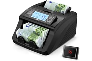 Contabanconote AL-5800, STANEW Modalità di conteggio per lotti e tagli, Contabanconote professionale Euro,UV/MG/IR, Velocità >1000pcs/min, EUR/USD/GBP