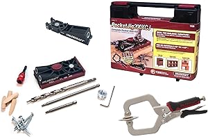 Milescraft 7336 Pocket Jig 200XCJ - Pocket Hole Bundle with Double Barrel Pocket Hole Jig, Single Barrel Pocket Hole jig, 2" Face Clamp, And Accessories Needed With Any Pocket Hole Project