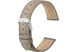 Anbeer Cinturino piatto sottile elegante in vera pelle,Cinturino di ricambio a sgancio rapido per le donne, scelte di dimensioni multiple