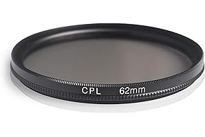 Ares Foto® CPL Zirkular-Polfilter Polarisationsfilter, optisches Glas & Aluminium. Für Canon Sony Nikon Fujifilm Pentax Tamron Sigma Leica Olympus Panasonic (62mm)