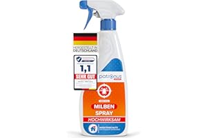 ‎PATRONUS Milbenspray für Matratzen und Polster 500 ml - speziell für Hausstaub-Allergiker - Milben-Spray mit Sofort- & Langzeitschutz als Abwehr-Mittel gegen Hausstaubmilben - effektiv & laborgeprüft