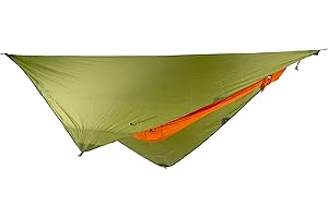 ‎TICKET TO THE MOON Ticket to the Moon "Moon Tarp – Fair Trade & handgefertigte All-Wetter Plane für die Hängematte, Schutz vor Regen/Sonne/Wind, wasserdicht bis 2.000mm, Diag.: 3,5m, nur 700g, 1min.