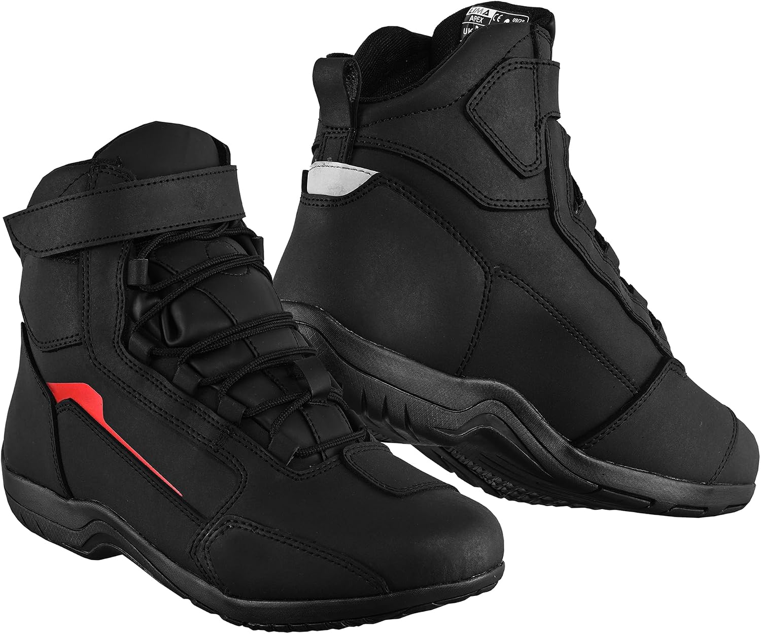 Lima BikerWear Leather Motorbike Boots Motorcyle Shoes CE-Approved Waterproof Protective Boots – Short Ankle Touring Armour & Anti-Slip