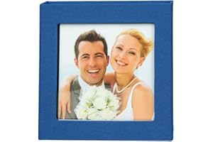 Elegantdisk Scatola USB per matrimonio con finestra di immagine. Ecopelle Bianco, Nero (Blue)