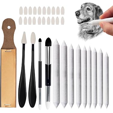 4 Stück Künstler Mischschwamm Stift Set – Professionelle Skizzen Papierwischer Für Perfekte Verläufe & Details