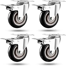 Ruote Per Carichi Pesanti AMIGOB - 4 Pezzi, Ø150mm, Capacità 1600KG, Con Freni, Per Carrelli E Mobili - Foto 7