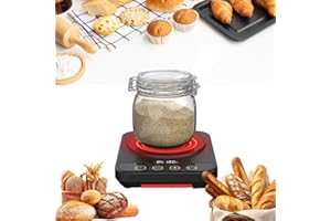 NPLSEO Sourdough Starter Warmer, Precise 1°F Temperature Control (70-100°F), 12-Hour Timer Auto On/Off, Ideal for Bread, Yogurt Fermentation, Holds jars up to 40 ounces, Ideal for Bread Fermentation (Black)