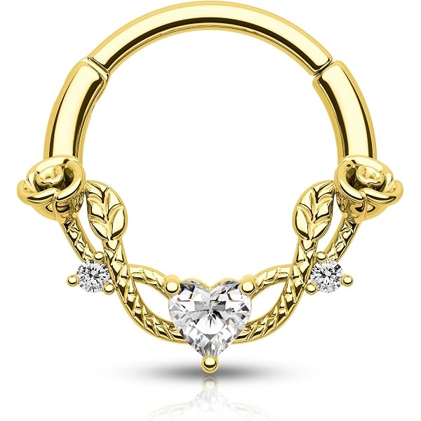 Wunderschönes Daith Piercing Schmuck, Septum/Helix Clicker..Chirurgenstahl 316L 16g - 7mm - Österreich