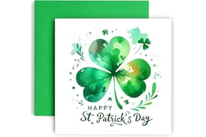 Huxters St Patricks Day Card - Irish Shamrock for Best Friend, Husband, Wife, Paddy's Day 14.8cm