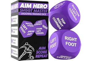 AIM HERO 2pc Games Shooting Practice Training Dice Football Training Equipment - Indoor or Outdoor Penalty Shoot Out Game for Improving Soccer Skills - Football Gifts for Boys and Girls 9-12 - Stocking Fillers