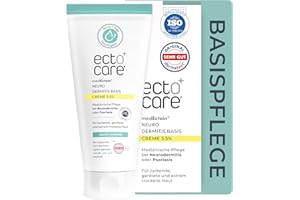 ectocare® Basispflege Creme mit 3,5% Ectoin 200ml | Bei Dermatitis, Neurodermitis & Schuppenflechte | Lindert trockene, gereizte und juckende Haut ohne Kortison | Medizinprodukt für Kinder und Babys