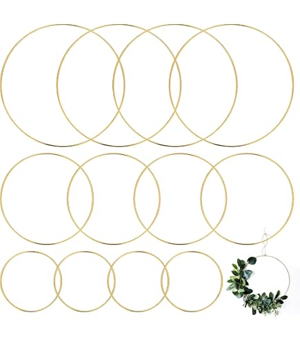 30 Anneaux Macramé Blancs SUNNYCLUE - 5 Tailles Différentes Pour Créer Attrapes-Rêves, Couronnes Florales Et Décos DIY