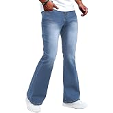 Ben Martin Men’s Bell Bottom Jeans || Bootcut Denim Pants || Wide Leg Flared Jeans for Men || High Waist Stretchable Retro Fi