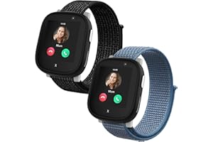 Snyeest 2-Stück Nylon Armbänder kompatibel mit Xplora X6/Anio 6 Armband, Kids Smartwatch Klettverschluss Mädchen Jungen Verstellbare Ersatz Armbänder für X6 Play/X6 Pro/Anio6